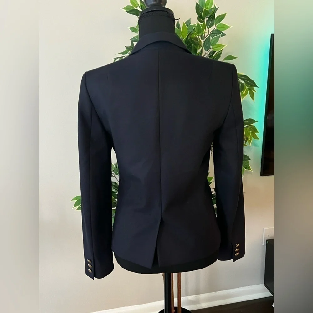 J. Crew Navy Blue Wool Blazer Jacket Size 2